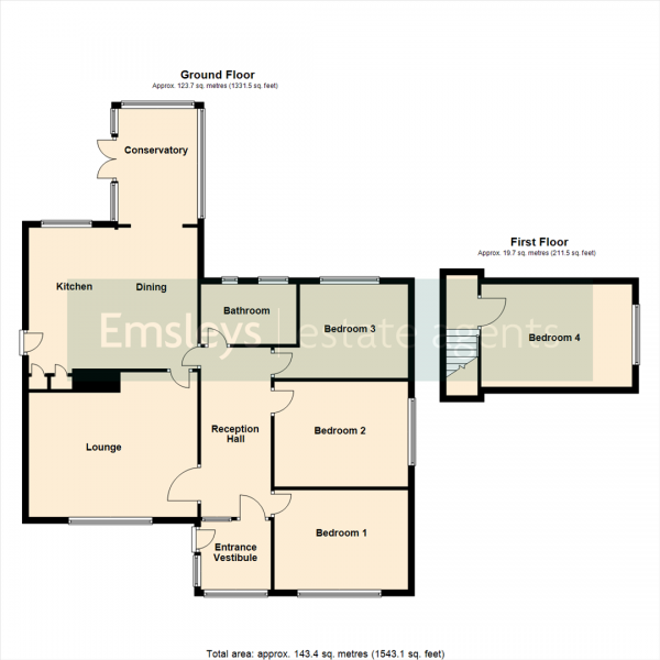 Floor Plan Image for 4 Bedroom Detached Bungalow for Sale in New Templegate, Leeds