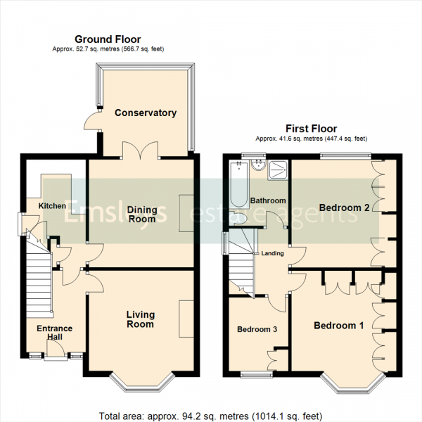 Floor Plan Image for 3 Bedroom Semi-Detached House for Sale in Selby Road, Leeds