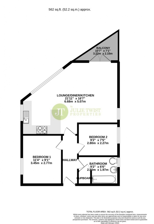 Floor Plan Image for 2 Bedroom Apartment for Sale in Bold Street, Hulme