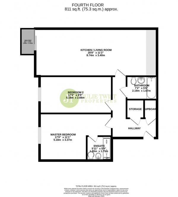 Floor Plan Image for 2 Bedroom Apartment for Sale in Great Northern Tower, 1 Watson Street