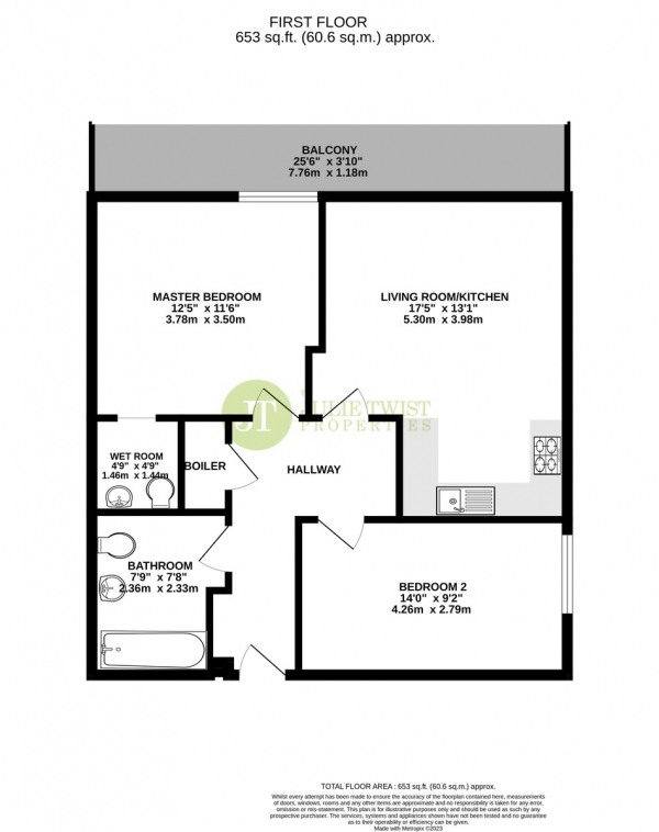 Floor Plan Image for 2 Bedroom Apartment for Sale in Pollard Street, Manchester