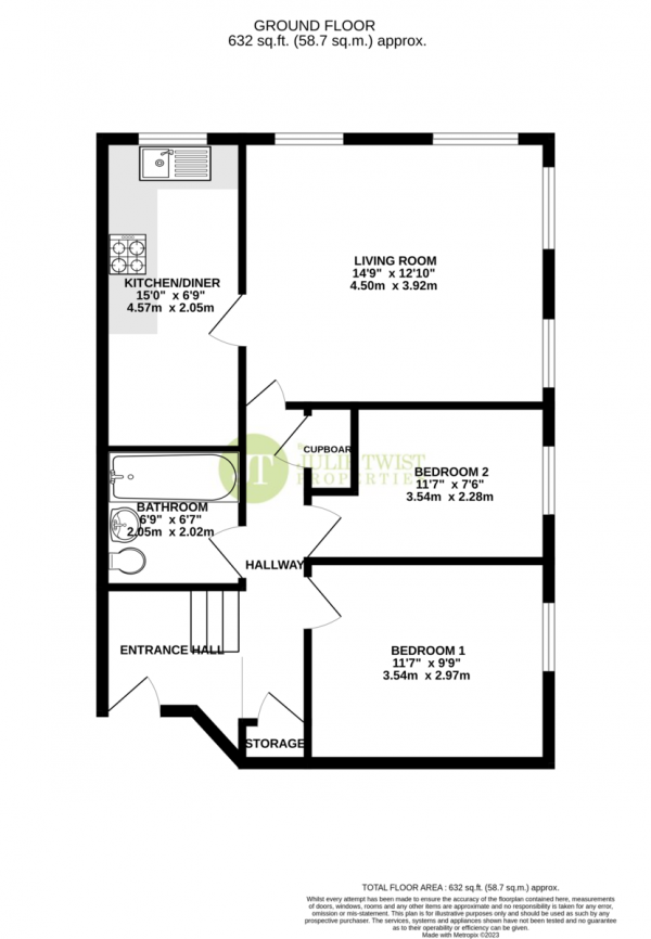 Floor Plan Image for 2 Bedroom Apartment for Sale in Great Bridgewater Street, Manchester