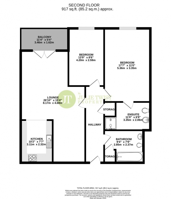 Floor Plan Image for 2 Bedroom Apartment for Sale in M3 Building, 91 Liverpool Road