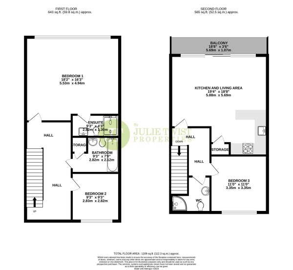 Floor Plan Image for 3 Bedroom Apartment for Sale in MM2, Pickford Street