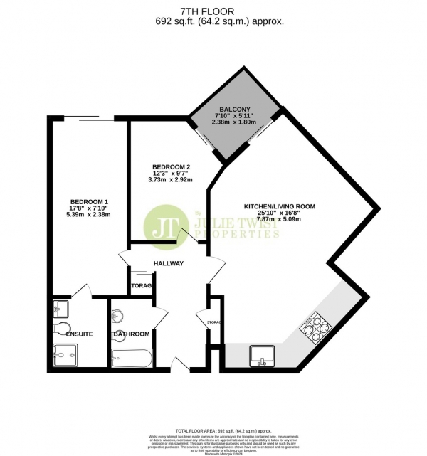 Floor Plan Image for 2 Bedroom Apartment for Sale in The Hub, Piccadilly Place