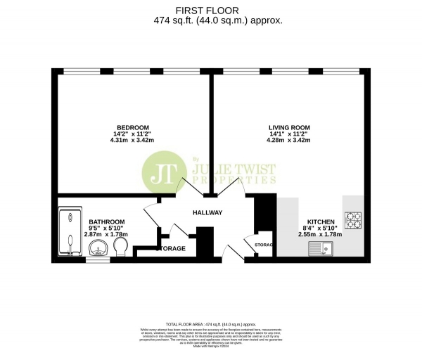 Floor Plan Image for 1 Bedroom Apartment for Sale in Turner Street, Northern Quarter