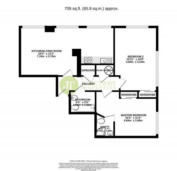 Floor Plan Image for 2 Bedroom Flat for Sale in The Birchin, 1 Joiner Street