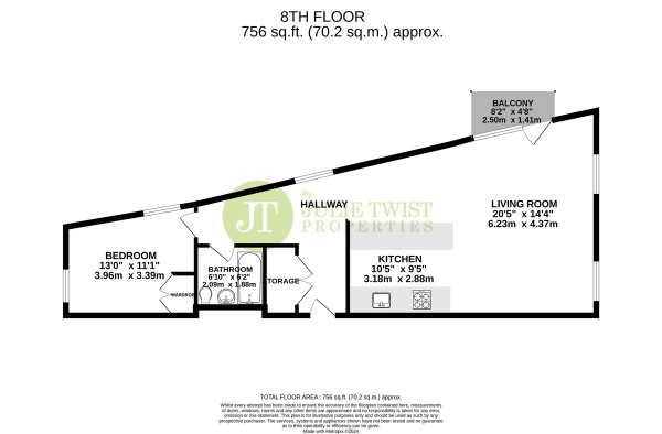 Floor Plan Image for 1 Bedroom Apartment for Sale in Local Crescent, Hulme Street