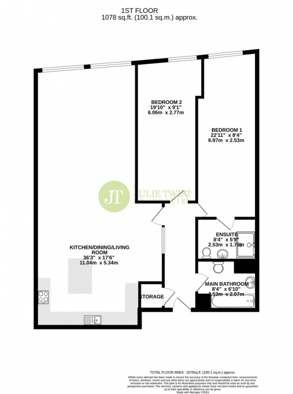 Floor Plan Image for 2 Bedroom Apartment for Sale in Chepstow Street, Manchester