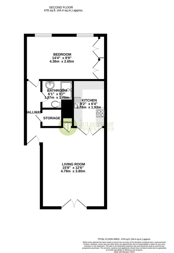 Floor Plan Image for 1 Bedroom Apartment for Sale in Rozel Square, Manchester