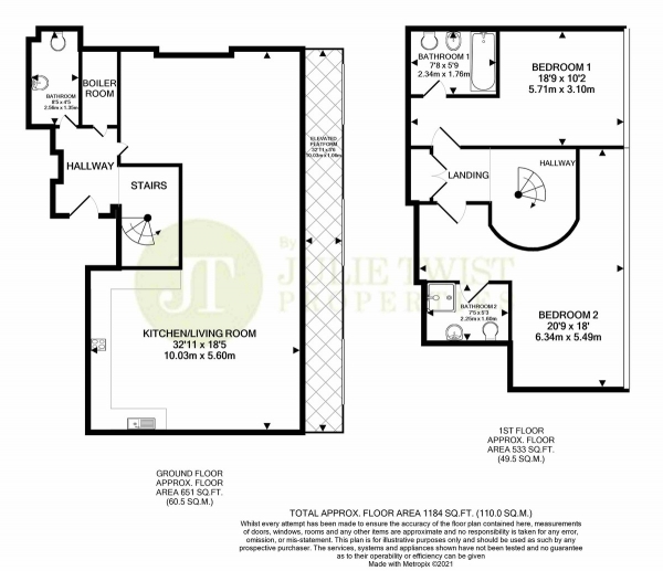 Floor Plan for 2 Bedroom Apartment to Rent in Waldorf House, 3 Cooper Street, M2, 2AD - £531 pw | £2300 pcm