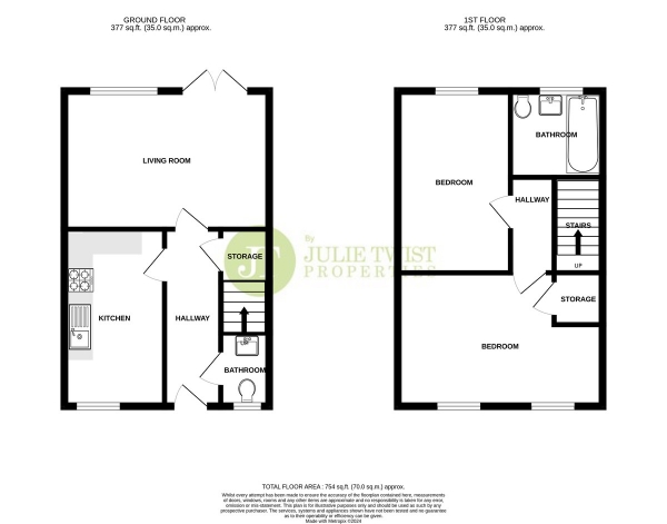 Floor Plan Image for 2 Bedroom End of Terrace House for Sale in Landos Road, Manchester