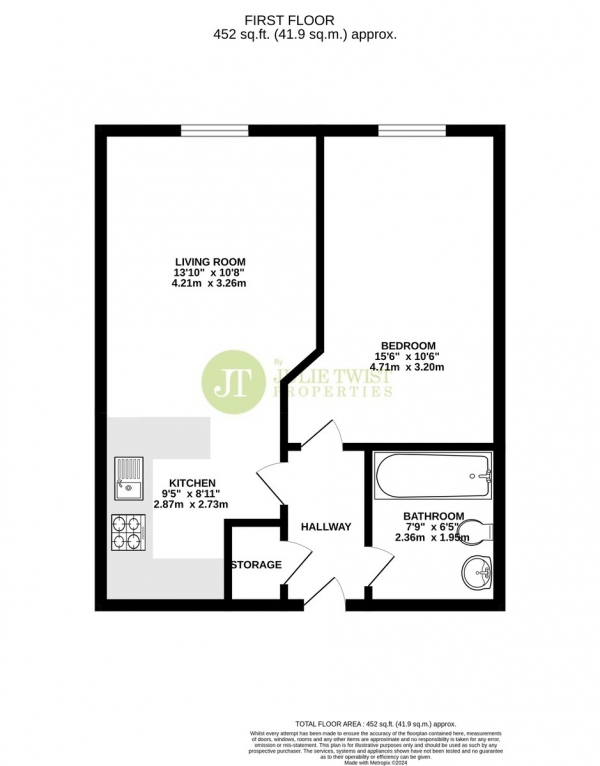 Floor Plan Image for 1 Bedroom Apartment for Sale in Lake House, Ellesmere Street