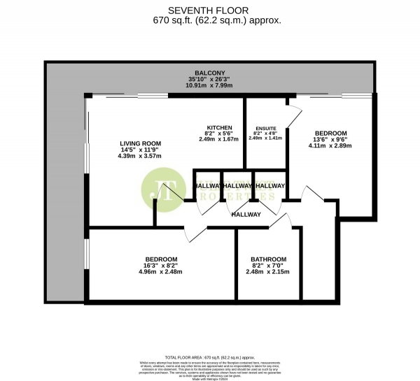 Floor Plan Image for 2 Bedroom Penthouse for Sale in The Met Apartments, 40 Hilton Street