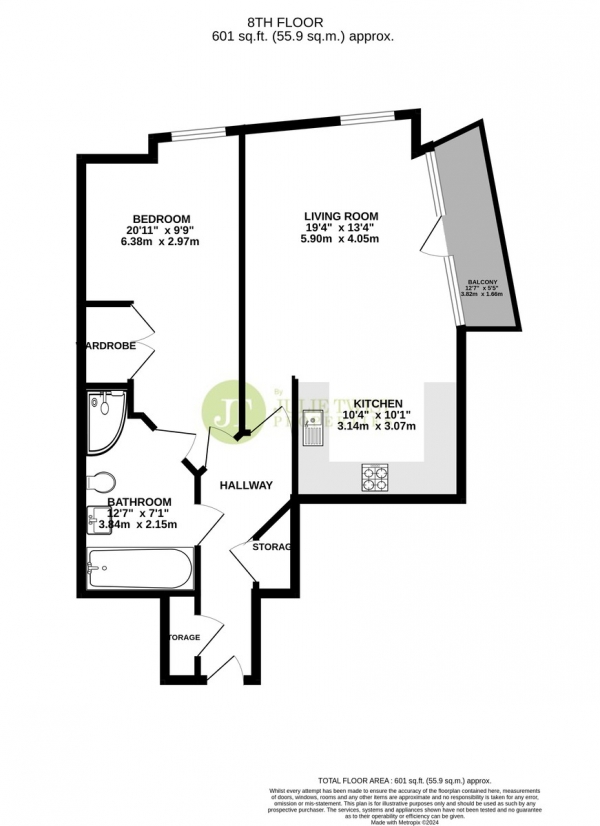 Floor Plan Image for 1 Bedroom Apartment for Sale in Sovereign Point, 31 The Quays