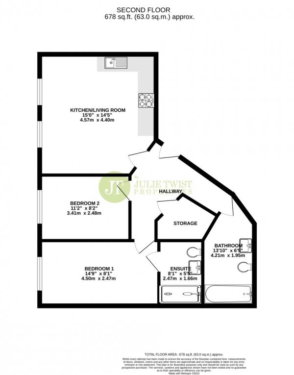 Floor Plan Image for 2 Bedroom Apartment for Sale in The Dock Office, Salford Quays