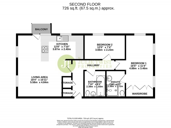 Floor Plan Image for 2 Bedroom Apartment for Sale in Slate Wharf, Manchester