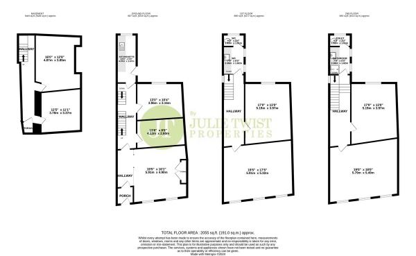 Floor Plan Image for 6 Bedroom End of Terrace House for Sale in The Crescent, Salford