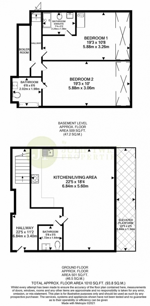 Floor Plan Image for 2 Bedroom Apartment to Rent in Waldorf House, 3 Cooper Street