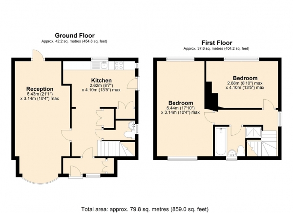 Floor Plan Image for 2 Bedroom Semi-Detached House for Sale in Macdonald Avenue, Dagenham