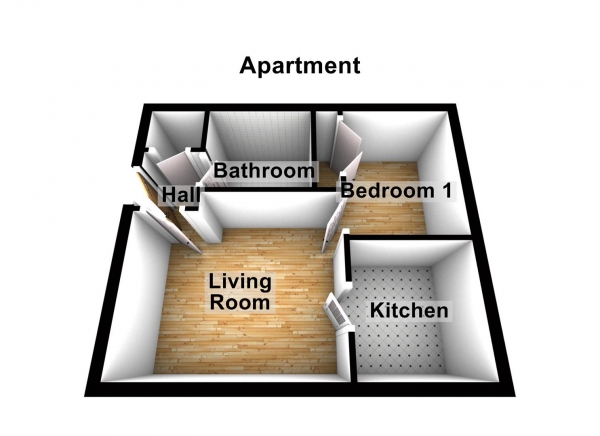 Floor Plan Image for 1 Bedroom Apartment to Rent in Greenslade Road, Barking.