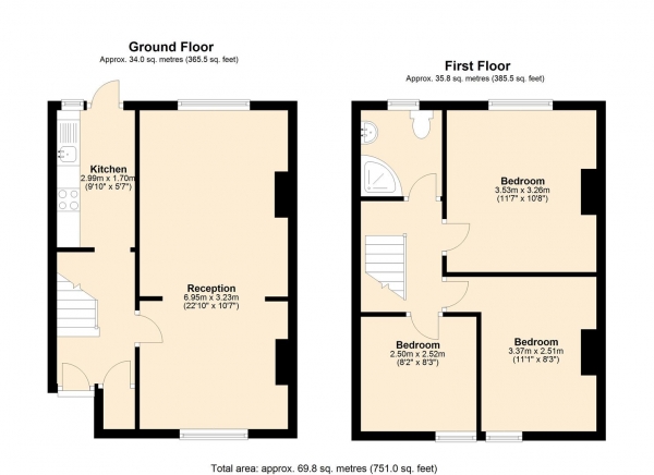 Floor Plan Image for 3 Bedroom Terraced House for Sale in Halbutt Street, Dagenham