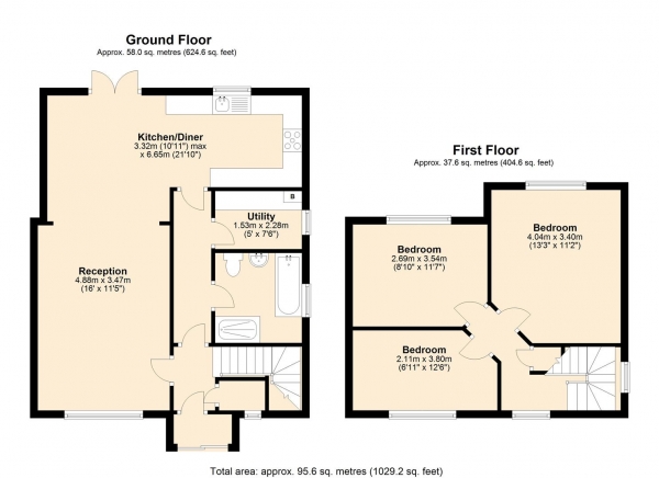 Floor Plan Image for 3 Bedroom Semi-Detached House for Sale in Heathway, Dagenham