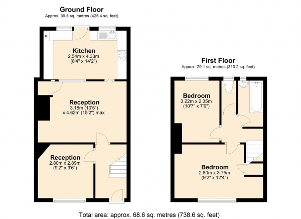 Floor Plan Image for 3 Bedroom Terraced House for Sale in Lambourne Road, Barking