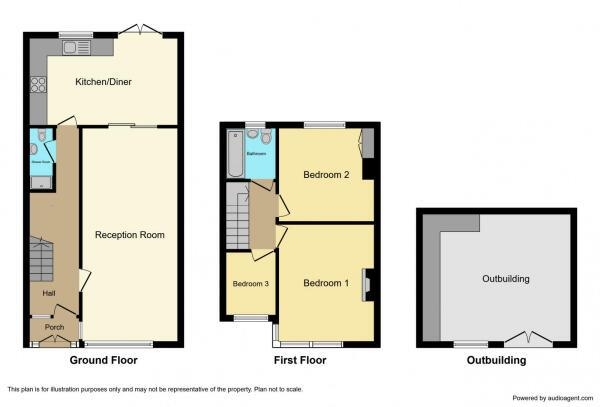 Floor Plan Image for 3 Bedroom Terraced House for Sale in Gerald Road, Dagenham