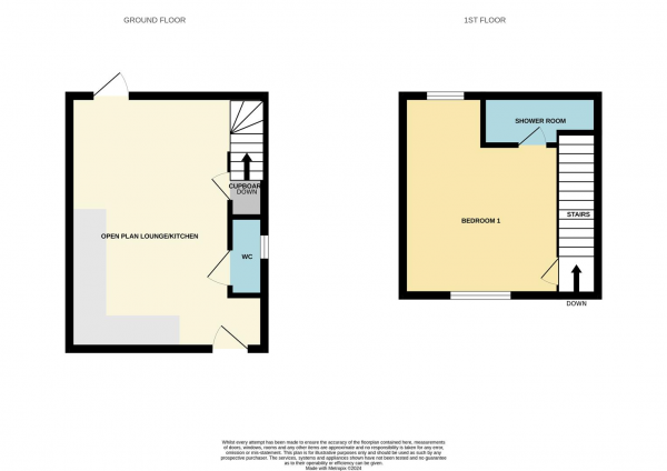 Floor Plan Image for 1 Bedroom End of Terrace House for Sale in Grafton Road, Dagenham