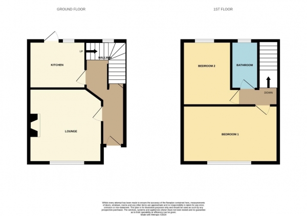 Floor Plan Image for 2 Bedroom Terraced House for Sale in Hunters Square, Dagenham