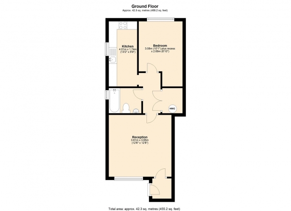 Floor Plan Image for 1 Bedroom Maisonette for Sale in Goresbrook Road, Dagenham