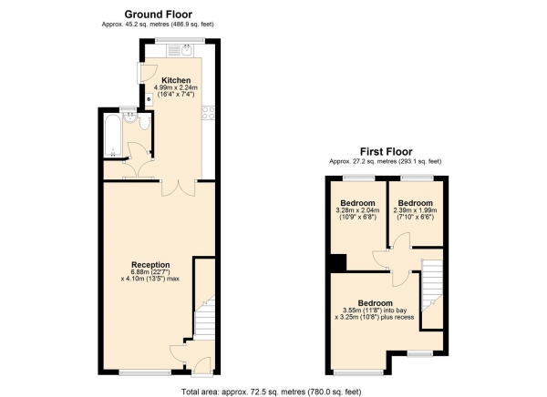 Floor Plan Image for 3 Bedroom Terraced House for Sale in Third Avenue, Dagenham