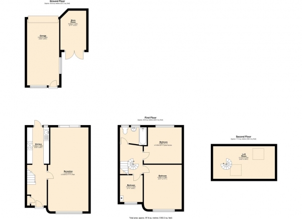 Floor Plan for 4 Bedroom Terraced House for Sale in Winstead Gardens, Dagenham, RM10, 7TL - Offers Over &pound500,000