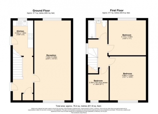 Floor Plan Image for 3 Bedroom End of Terrace House for Sale in Reede Road, Dagenham