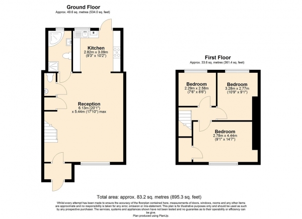 Floor Plan Image for 3 Bedroom Terraced House for Sale in Keppel Road, Dagenham