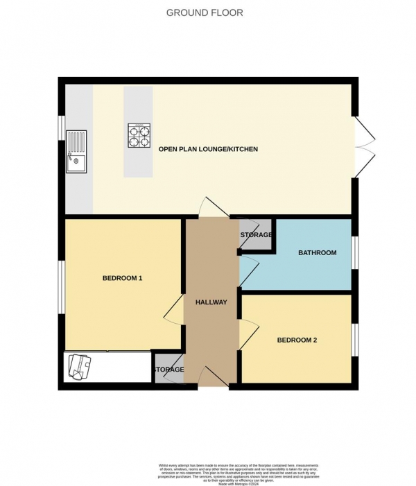 Floor Plan Image for 2 Bedroom Apartment for Sale in Berengers Place, Dagenham