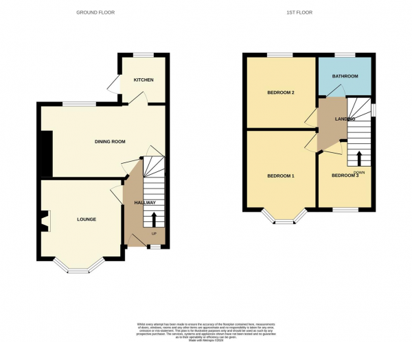 Floor Plan for 3 Bedroom Semi-Detached House for Sale in Dunbar Avenue, Dagenham, RM10, 7JT - Guide Price &pound400,000