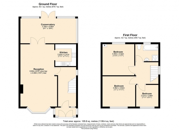 Floor Plan Image for 3 Bedroom End of Terrace House for Sale in Cambeys Road, Dagenham