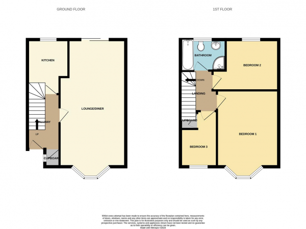 Floor Plan Image for 3 Bedroom Terraced House for Sale in Becontree Avenue, Dagenham