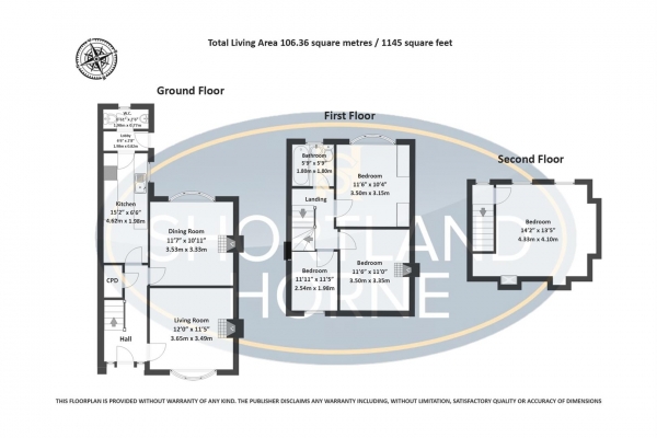 Floor Plan Image for 4 Bedroom Terraced House for Sale in Gregory Avenue, Green Lane, Coventry