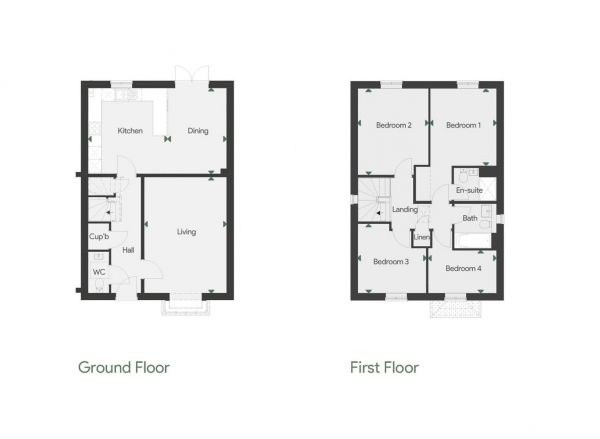 Floor Plan Image for 4 Bedroom Detached House for Sale in Pickford Green Lane, Eastern Green, Coventry