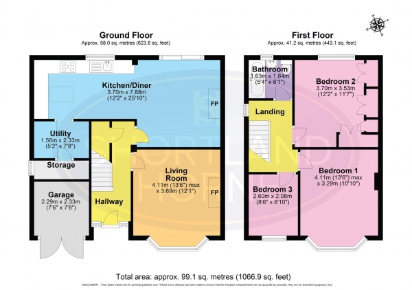 Floor Plan Image for 3 Bedroom Semi-Detached House for Sale in Alfriston Road, Finham, Coventry