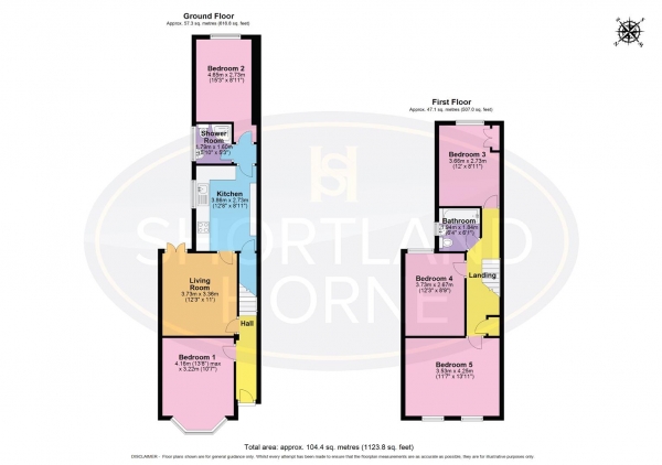 Floor Plan for 5 Bedroom Terraced House for Sale in Hearsall Lane, Earlsdon, Coventry, CV5, 6HG - Offers Over &pound290,000