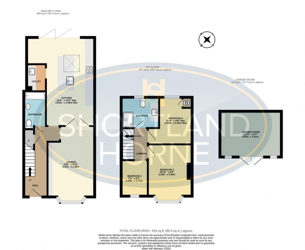 Floor Plan Image for 3 Bedroom End of Terrace House for Sale in Westbury Road, Coundon, Coventry