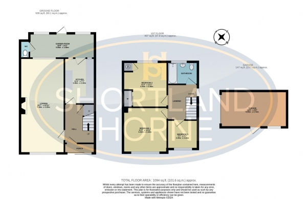 Floor Plan Image for 3 Bedroom End of Terrace House for Sale in Beake Avenue, Whitmore Park, Coventry