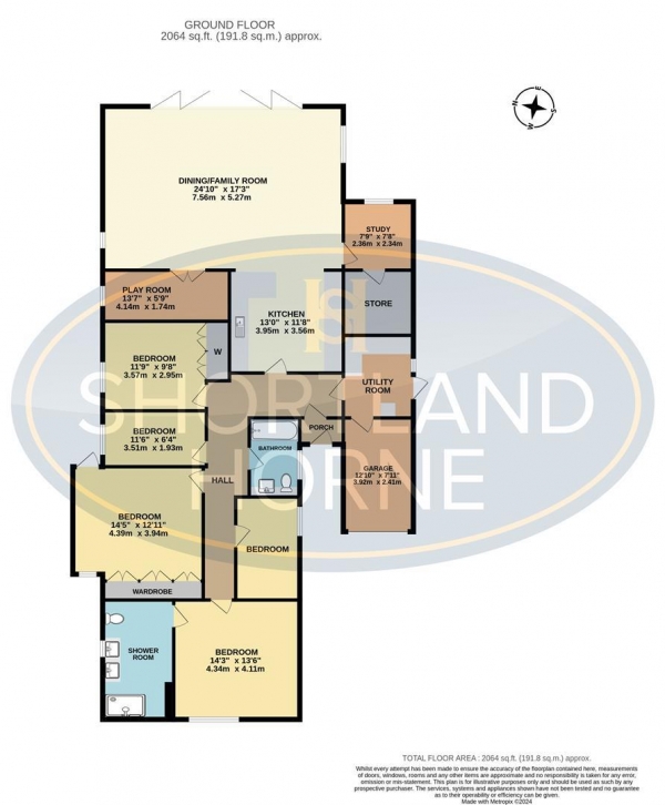 Floor Plan Image for 5 Bedroom Detached Bungalow for Sale in Windy Arbour, Kenilworth, CV8