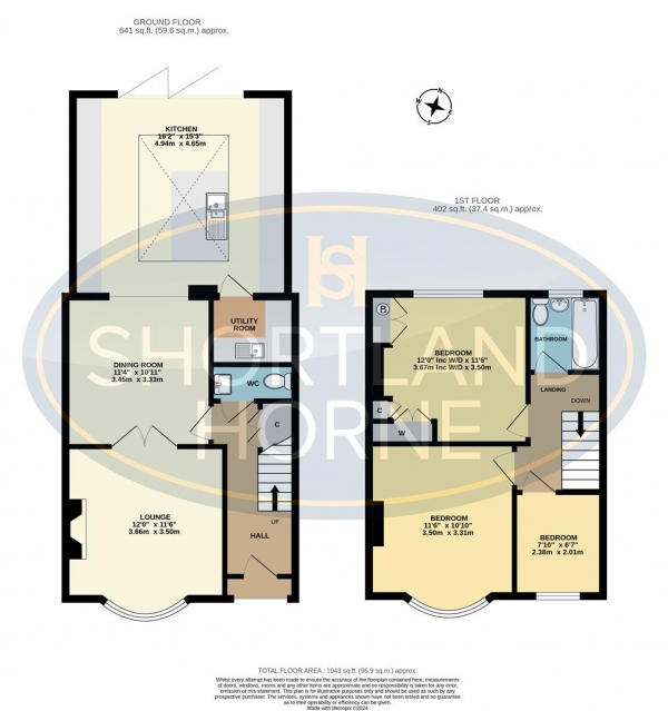 Floor Plan Image for 3 Bedroom Terraced House for Sale in Gregory Avenue, Finham, Coventry