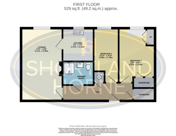 Floor Plan Image for 2 Bedroom Flat for Sale in Brentwood Gardens, Finham, Coventry