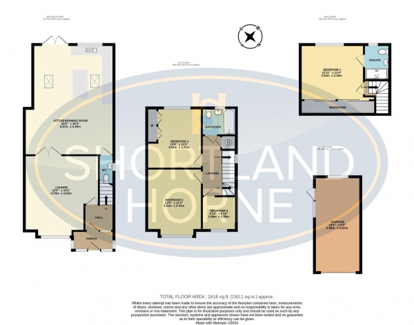 Floor Plan for 4 Bedroom Semi-Detached House for Sale in Oddicombe Croft, Styvechale, Coventry, CV3, 5PB - Offers Over &pound420,000